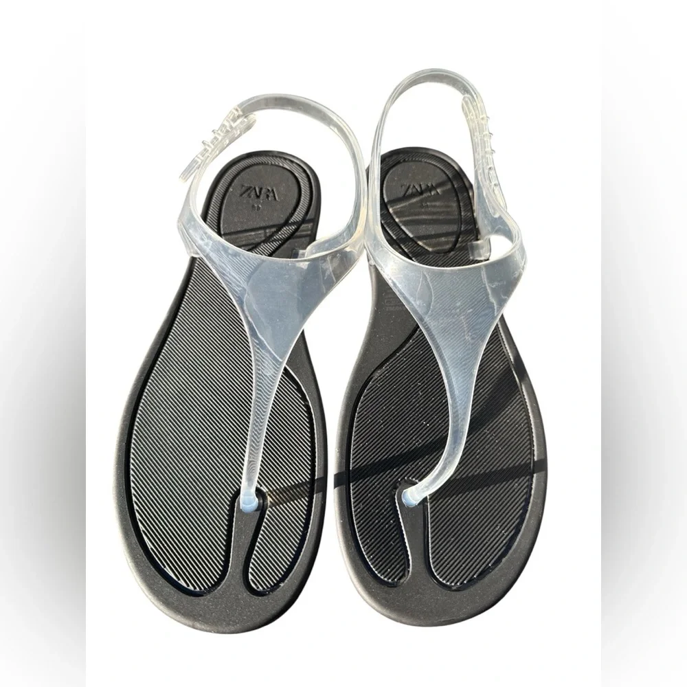 Vinyl Strap Zara sandals, Size 39(8.5) - Picture 3 of 7